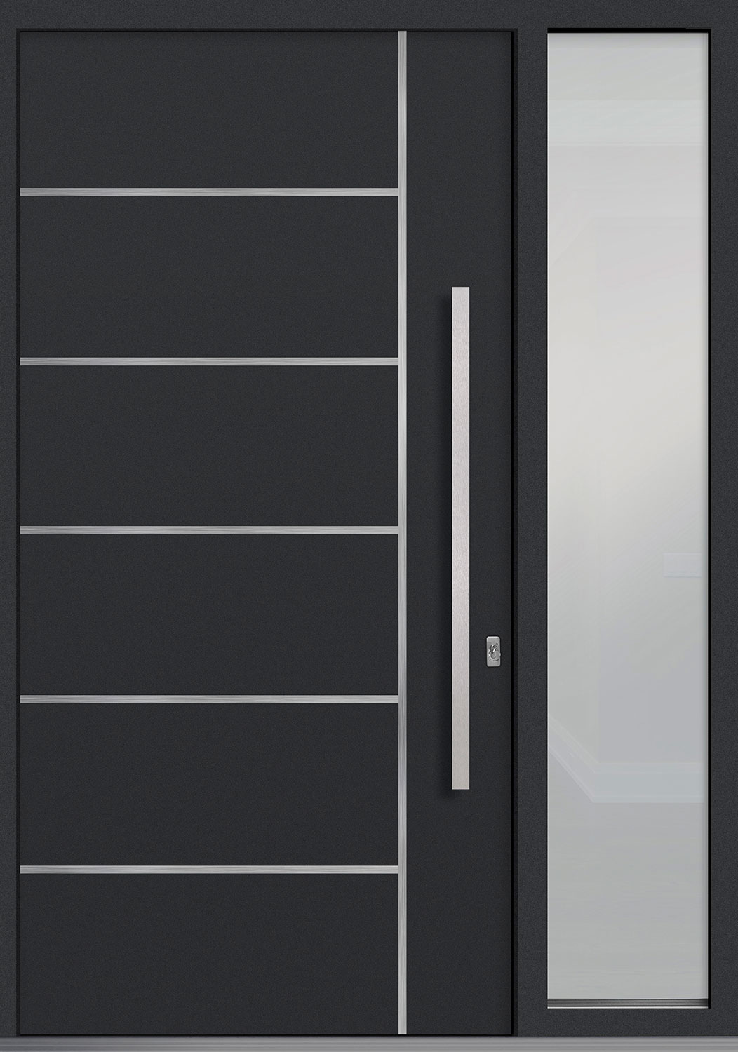 Aluminum Exterior Aluminum Clad Wood Front Door  - GD-ALU-B1 1SL