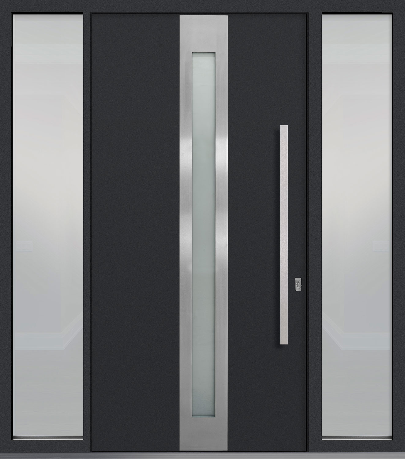 Aluminum Exterior Aluminum Clad Wood Front Door  - GD-ALU-D4 2SL