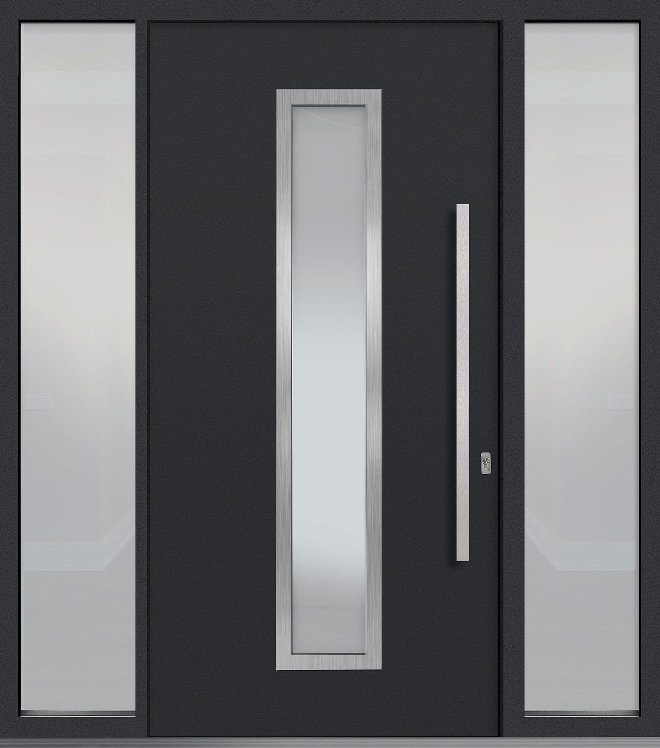 Aluminum Exterior Aluminum Clad Wood Front Door  - GD-ALU-E4 2SL