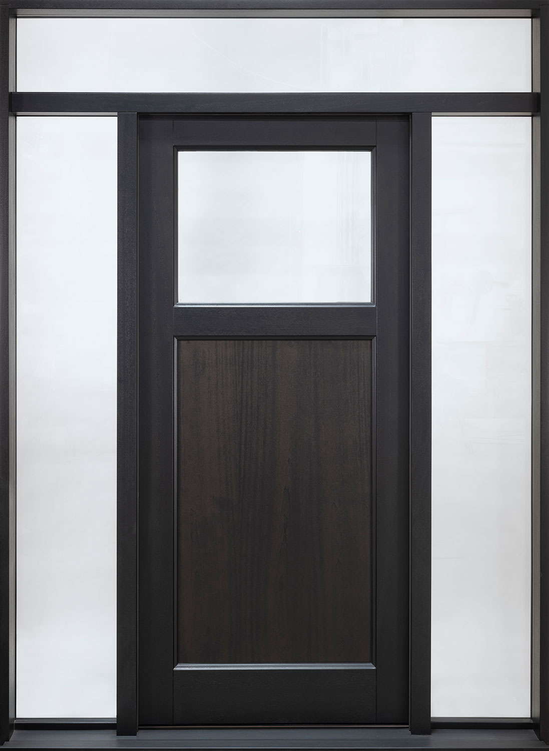 Classic Mahogany Wood Front Door  - GD-111PS 2SL TR CST