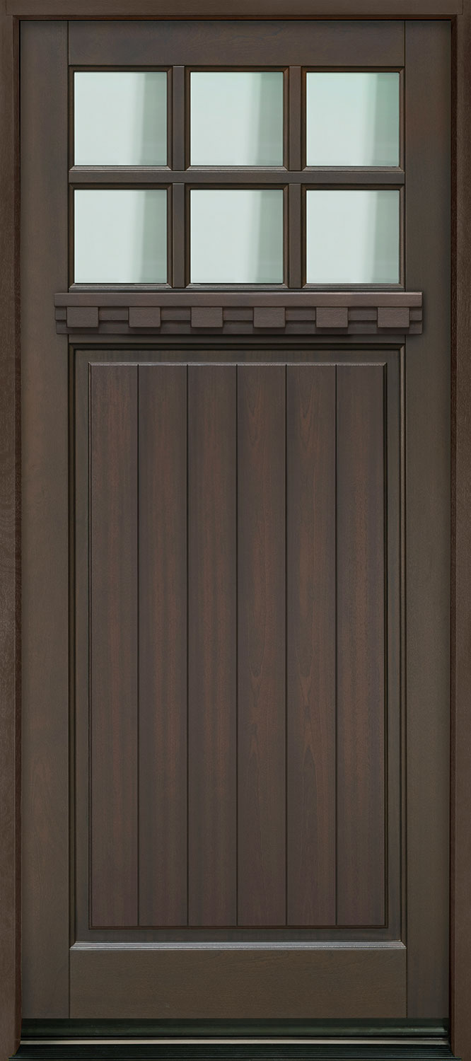 Craftsman Mahogany Wood Front Door  - GD-113PW-DS