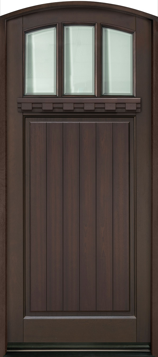 Craftsman Mahogany Wood Front Door  - GD-211PW-R-DS CST