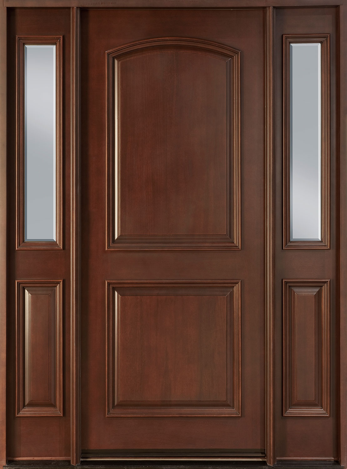 Classic Mahogany Wood Front Door  - GD-701P 2SL CST