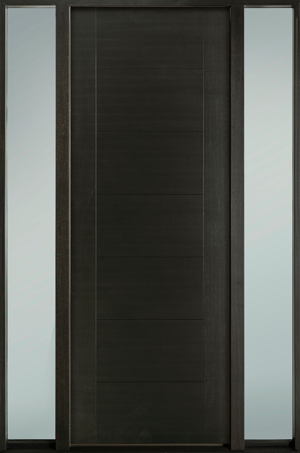 Modern Euro Collection Mahogany Wood Veneer Wood Front Door  - GD-EMD-711T 2SL-CG