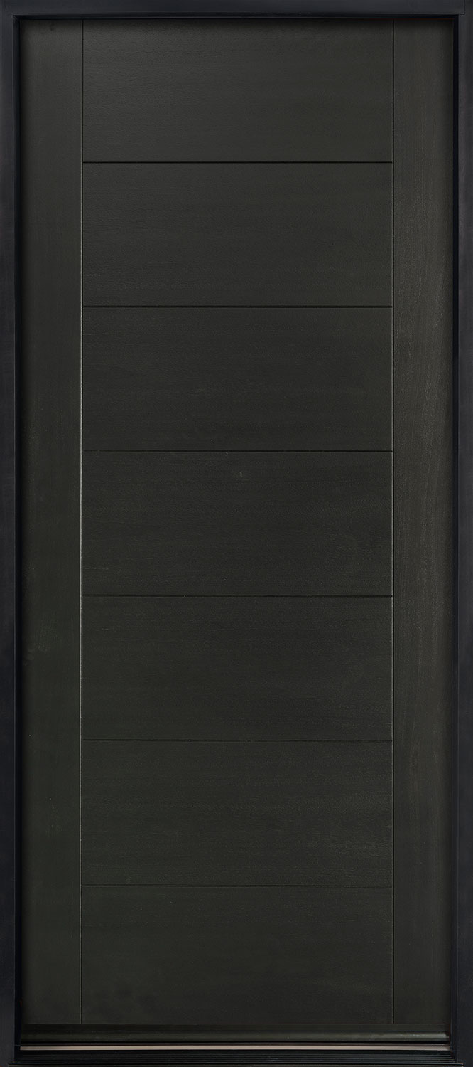 Modern Euro Collection Mahogany Wood Veneer Wood Front Door  - GD-EMD-711W