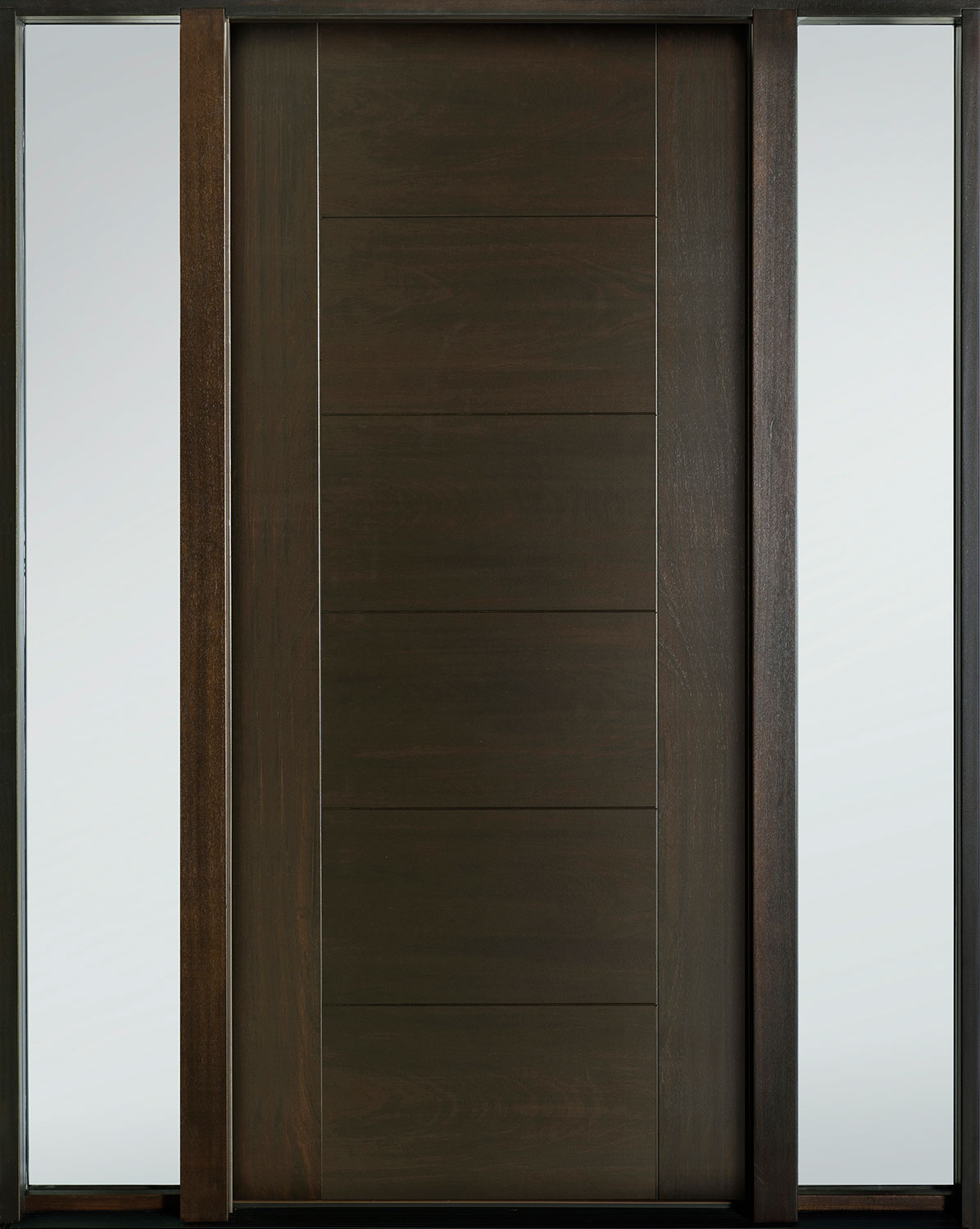 Modern Euro Collection Mahogany Wood Veneer Wood Front Door  - GD-EMD-711 2SL