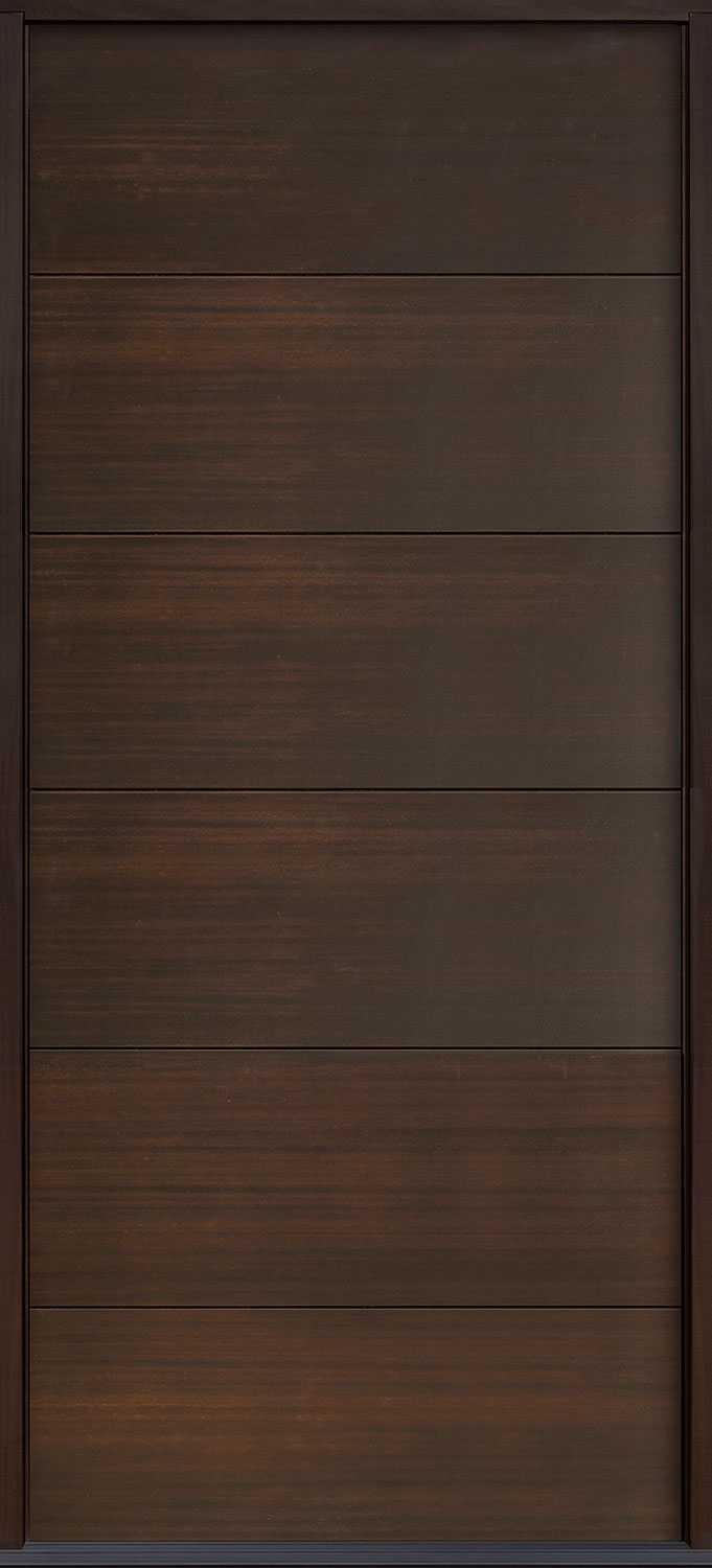 Modern Euro Collection Mahogany Wood Veneer Wood Front Door  - GD-EMD-A4W