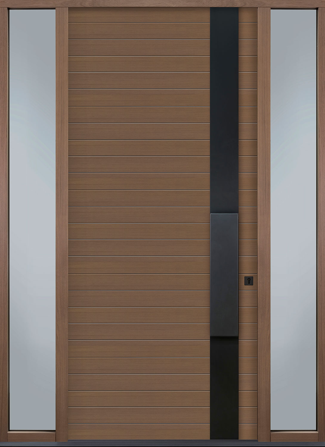 Modern Euro Collection Oak Wood Front Door  - GD-EMD-A5W 2SL CST