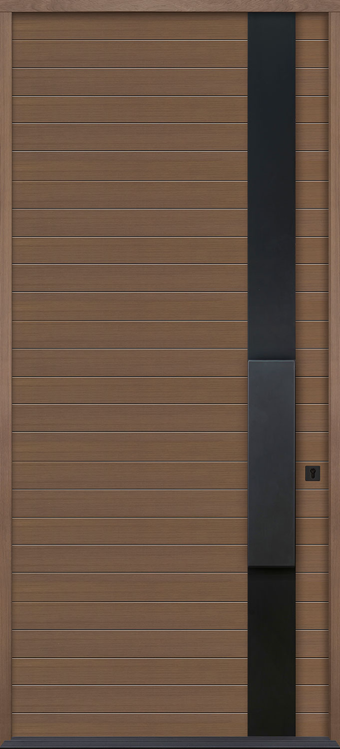 Modern Euro Collection Oak Wood Front Door  - GD-EMD-A5W CST