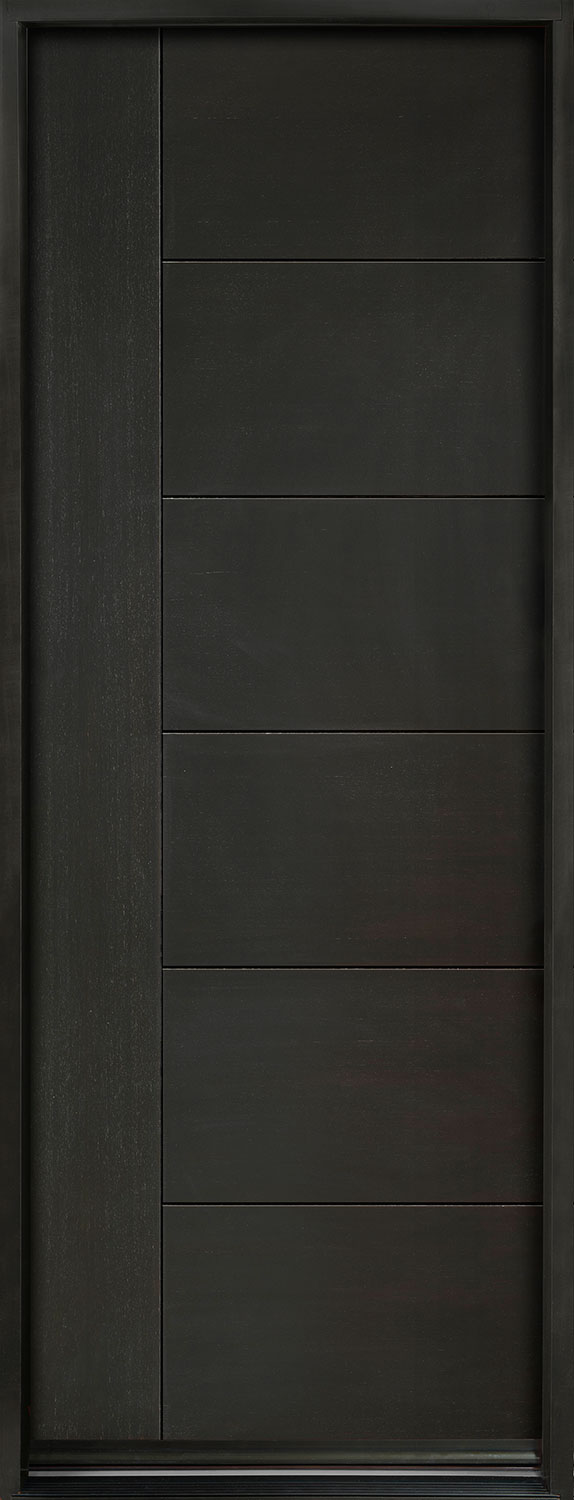Modern Euro Collection Mahogany Wood Veneer Wood Front Door  - GD-EMD-B2T
