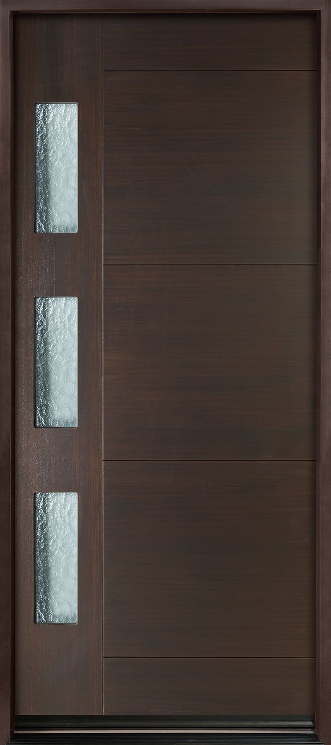 Modern Euro Collection Mahogany Wood Veneer Wood Front Door  - GD-EMD-C3W