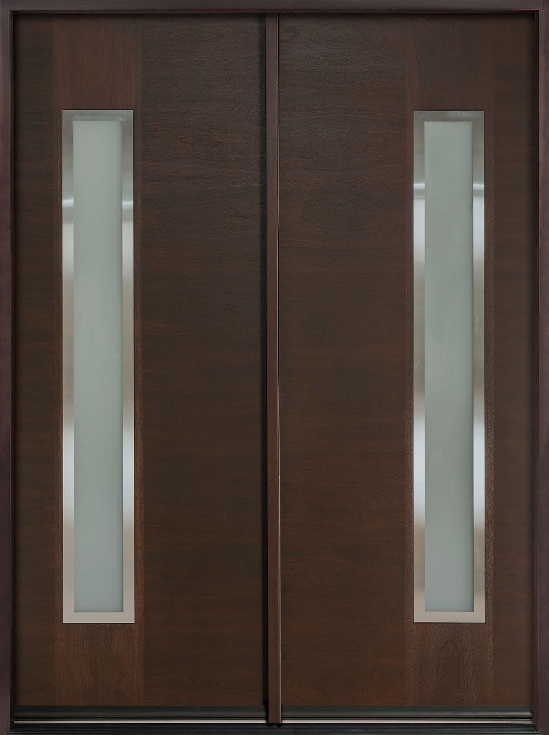 Modern Mahogany Wood Veneer Wood Front Door  - GD-EMD-E4T-DD CST
