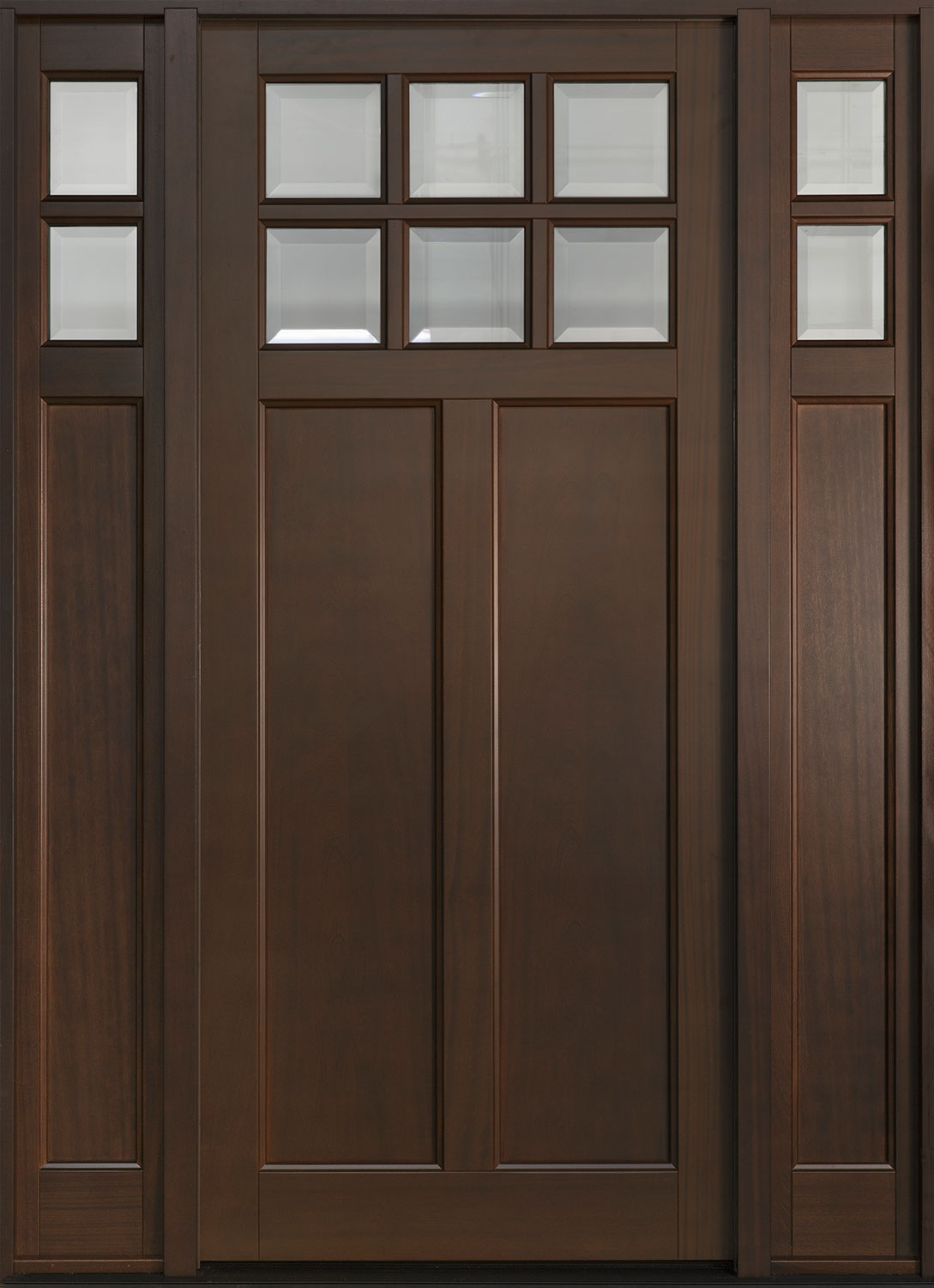 Classic Mahogany Wood Front Door  - GD-112PW  2SL
