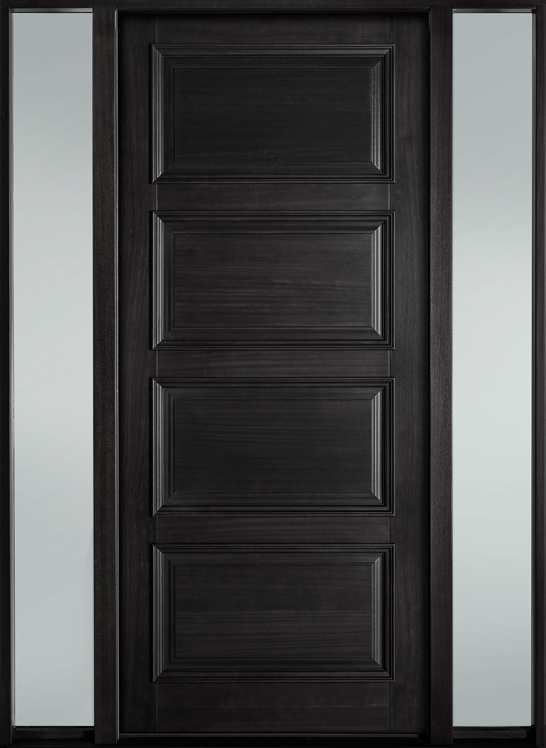 Classic Mahogany Wood Front Door  - GD-4000PW 2SL-F