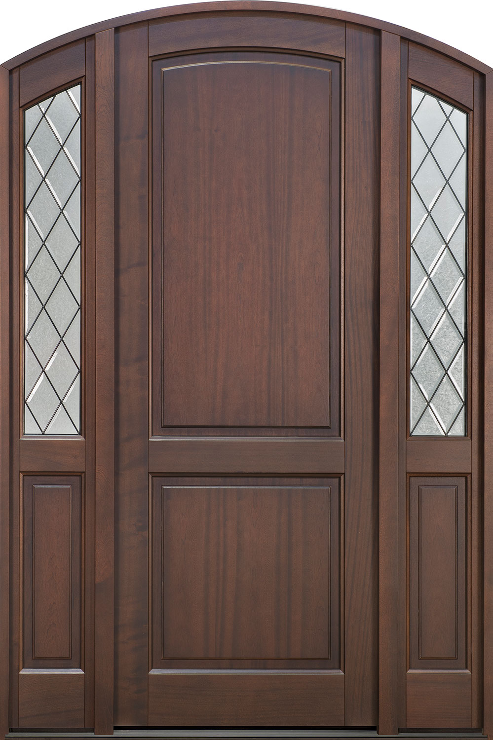 Classic Mahogany Wood Front Door  - GD-554PTDG 2SL