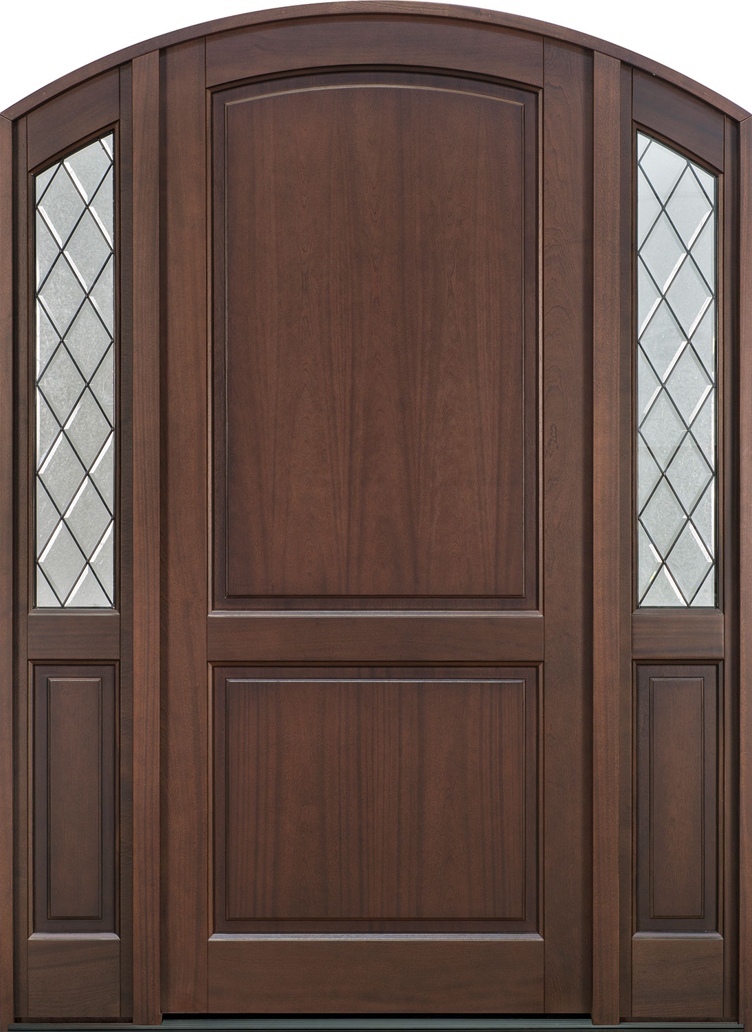 Classic Mahogany Wood Front Door  - GD-554PWDG 2SL