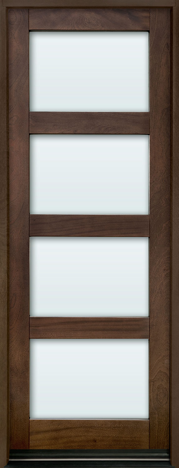 Contemporary Mahogany Wood Front Door  - GD-823PT